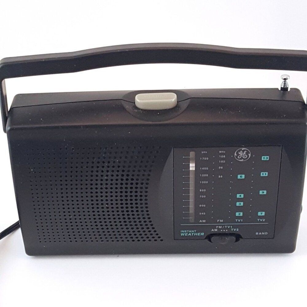 GE 3 Band Model 7-2946B AM/FM/TV1/TV2 Instant Weather Radio Band